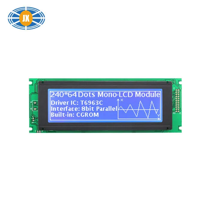 240×64 Dots Monochrome Graphic LCD Display 200cd/m2 Durable Construction Lcd Screen view 5