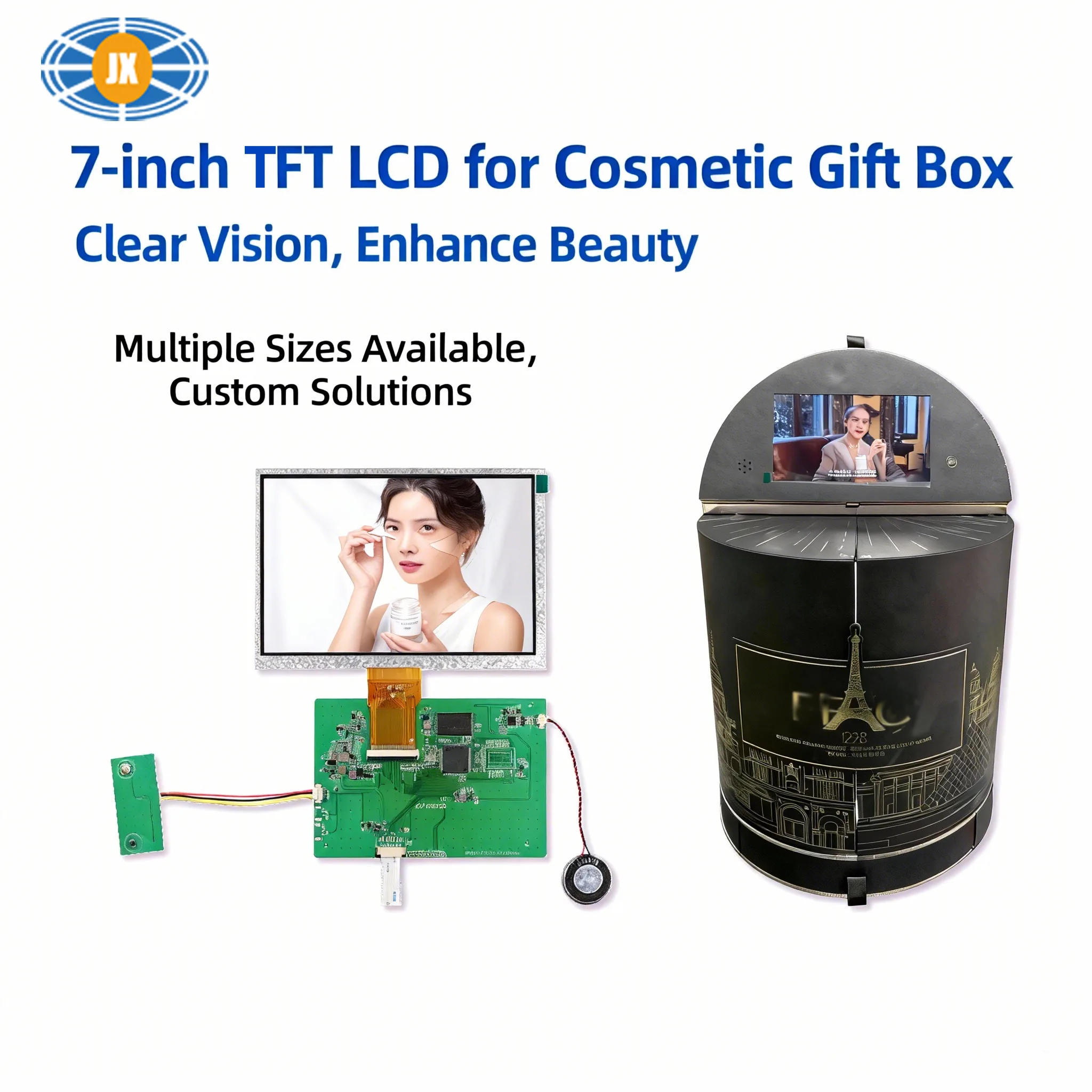 7-inch IPS Optional Touch Custom LCD Screen for Various Gift Box Applications