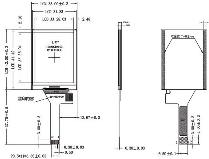 Mechanical drawing for JM-PT130-00