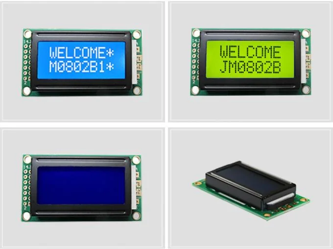 8x2 Character LCD Module ST7066 Blue Monochrome LCD Display Multiple Sizes - detail photo 1