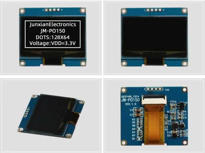 Monochrome Dot Matrix 1.54 Inch OLED Display 128x64 Pixels I2C Interface LCD Display - detail photo 1